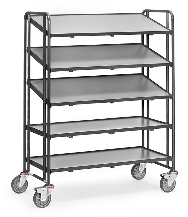 fetra Euro box cart GREY-EDITION 1384/7016 - with wooden platforms