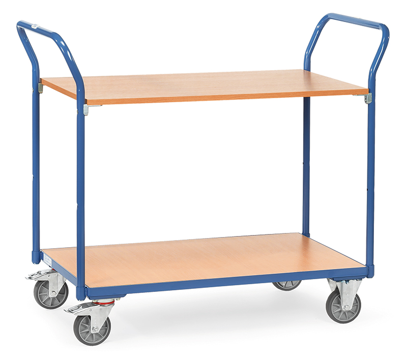 fetra® leichter Tischwagen 1600 mit 2 Böden