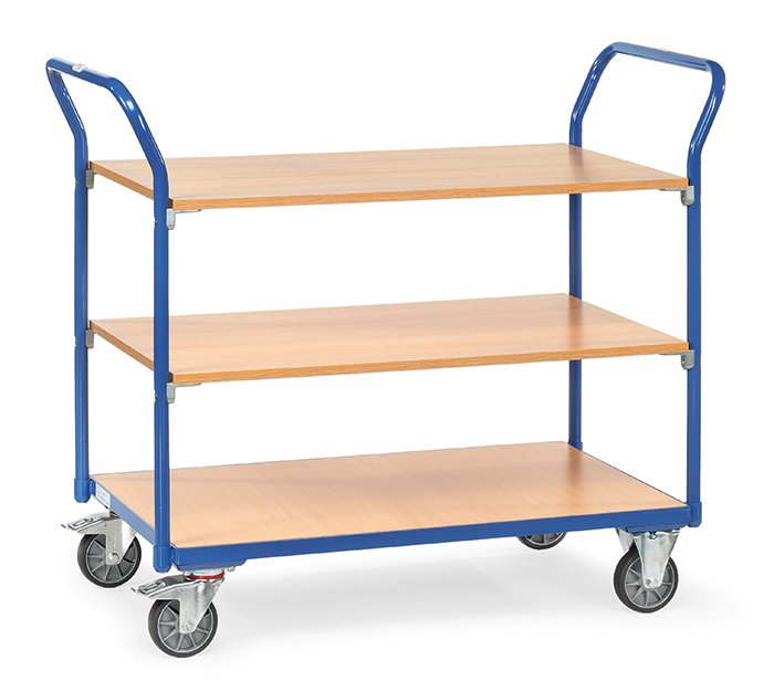 fetra® leichter Tischwagen 1800 mit 3 Böden
