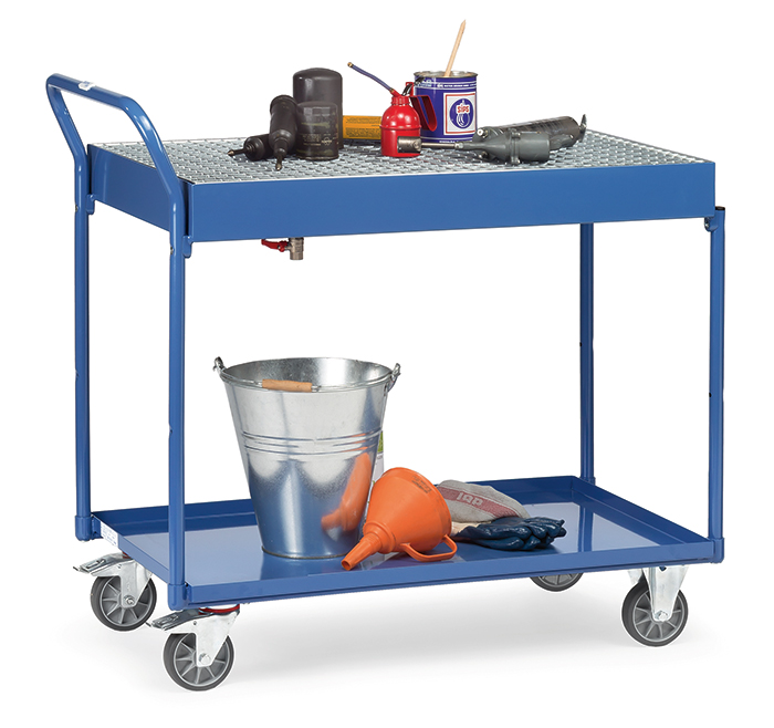 fetra® Table top cart 2722-with steel plate trays