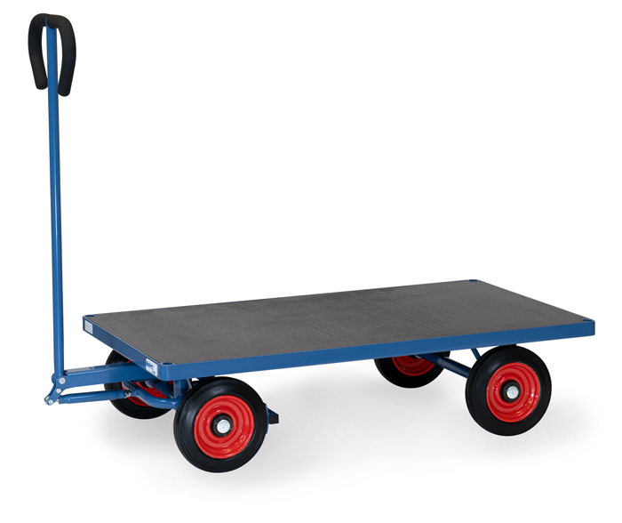 fetra® Hand cart 4002V - 2 axles solid rubber wheels