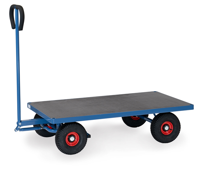 fetra® Hand cart 4002L - 2 axles pneumatic wheels