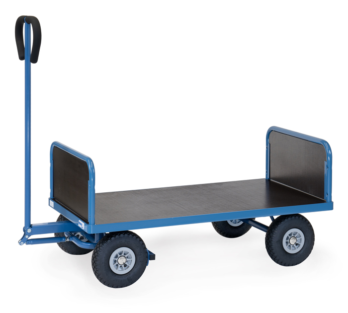 fetra® Hand cart 4022L - 2 axles pneumatic wheels