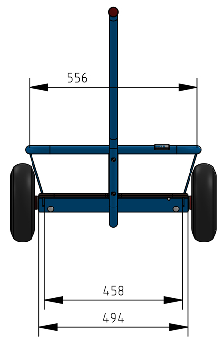 fetra® Hand cart 4092V - 1 axle