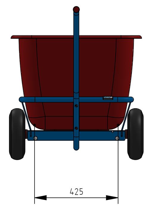 fetra® Hand cart 4102V - 1 axle