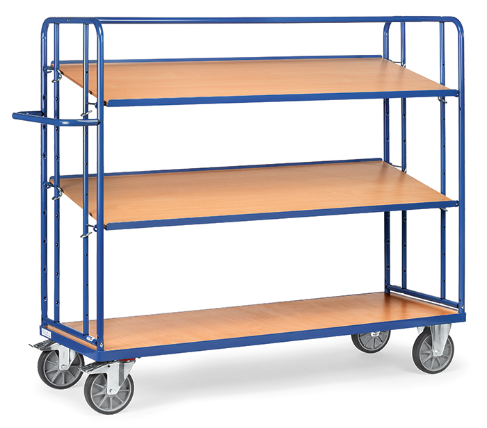 fetra® Shelved trolley with detachable shelves 4296