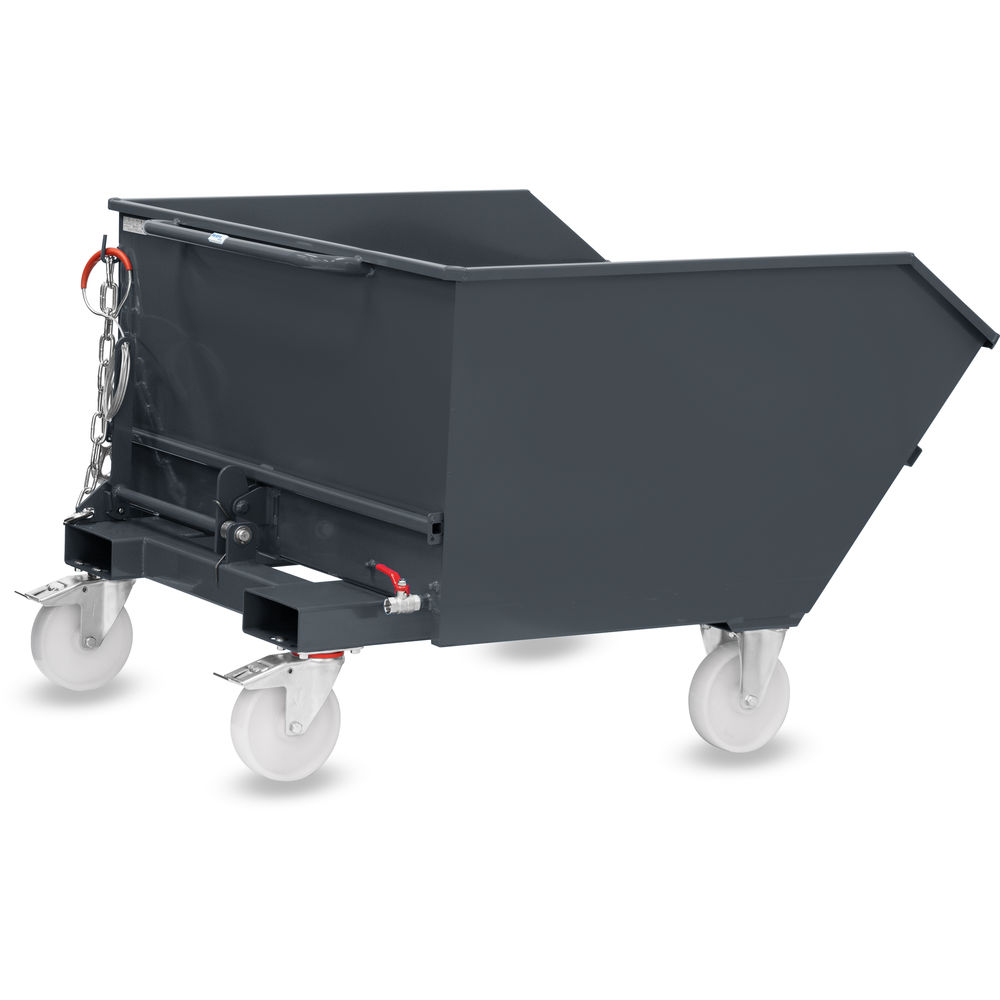 fetra® Kippbehälter mit Ablasshahn und Rollensatz 6275AR-7016