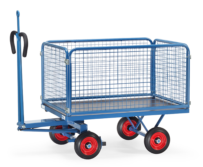 fetra® Hand truck with wire lattice and traction eye 6433VZ