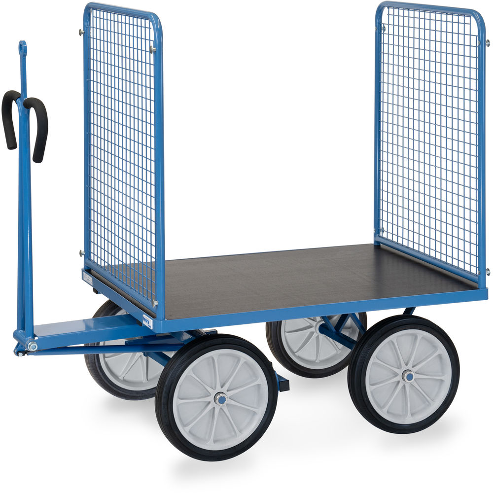 fetra® Handpritschenwagen 6444VZ mit Gitterwänden, Zugöse