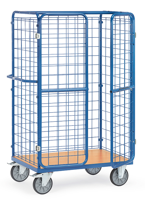 fetra® Paketwagen mit Gitterwänden und Türen 8582-3