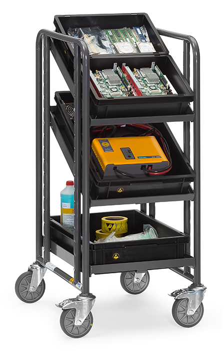 fetra® ESD-Euro box cart 9380 - electrically conductive