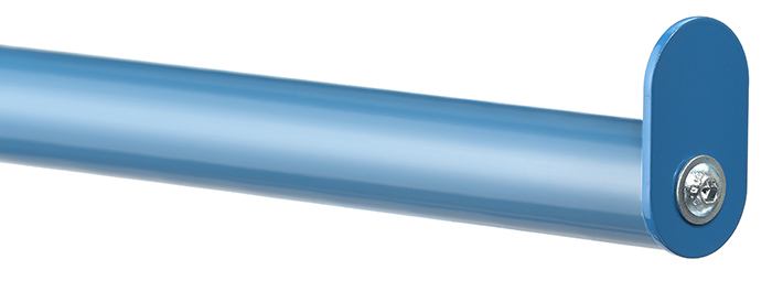 fetra® Barre de portée avec revêtement PVC et butée de sécurité 600 mm de long E4614-1TAAS